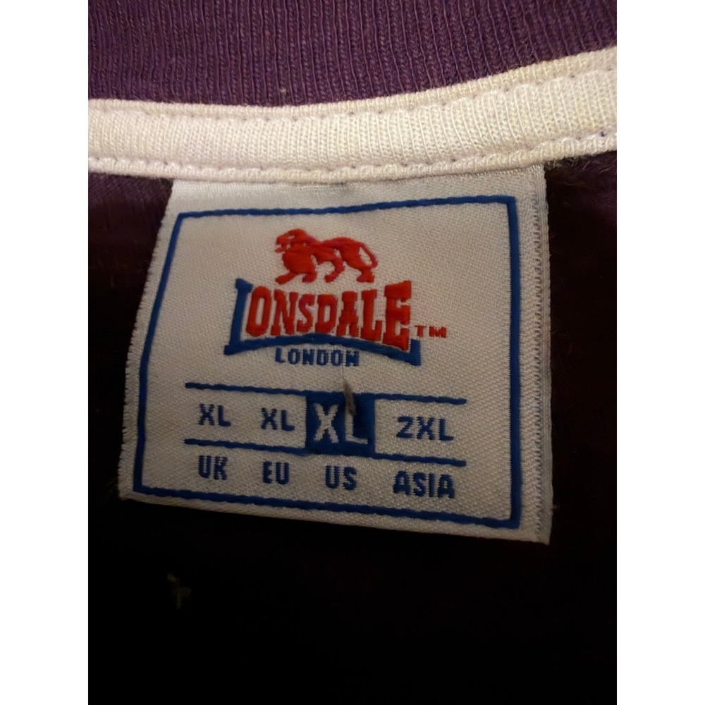 Lonsdale London Mens Purple Short Sleeve Logo T-Shirt XL SKU 59 - Picture 3 of 4
